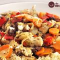 Cuscús con pollo y verduras. Receta paso a paso