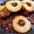 Solmillo al Oporto con piña asada.
