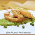 MERLUZA SOBRE CREMA DE GUISANTES