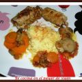 Rollitos de carne y cous-cous.