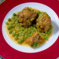 Rabo guisado con guisantes