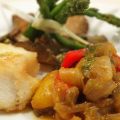 bacalao con verduras y setas