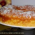 BIZCOCHO DE COCO BAÑADO CON DULCE DE LECHE