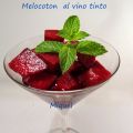 Melocotones al vino tinto