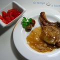Chuleta de cerdo con membrillo