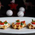 Aperitivos de fiesta. Mini gofres salados