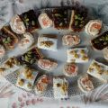 Canapés de pan de molde