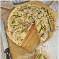 Quiche de espárragos verdes y champiñones