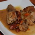 Pollo al cava con frutas pasas