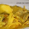 Tallarines con huevo y lomo