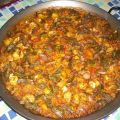 PAELLA DE VERDURAS Y CARNE.