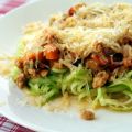 Spaghetti de calabacín con salsa bolognesa de[...]