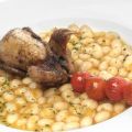 Pochas con codornices rellenas