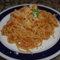 * Spaguettis con pollo y queso curado