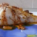 Bacalao a la plancha con ajo y pimentón.