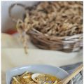 Crema de marisco con fideos gordos
