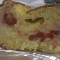 Bizcocho de frambuesas con chocolate blanco