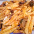 Macarrones inferno con mejillones