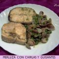 MERLUZA CON CHIRLAS Y GUISANTES