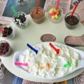 Helado fácil de yogur y toppings