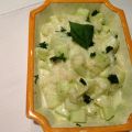 Ensalada de Pepino con yogurt y albahaca
