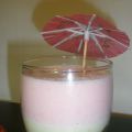 Batido de fresas tricolor