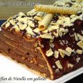 Tarta flan de Nutella con galletas súper fácil