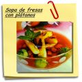 Sopa de fresas con plátano