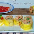 Rollo de pollo a la crema de cacahuete
