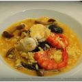 Arroz con rape y setas