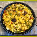 PAELLA DE POLLO, SETAS Y VERDURAS