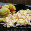 REVUELTO CON QUESOS Y PAPAS A LO POBRE