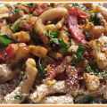 Pasta de setas con jamón