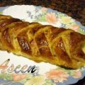 Trenza de hojaldre de jamón y queso