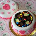 Tarta fondant caja de bombones.