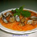 FIDEOS CON ALMEJAS EN VERANILLO