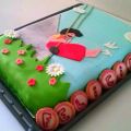 Tarta de Heidi decorada con fondant