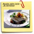 Bacalao sobre lecho de hortalizas