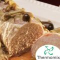 Pan de carne con verduras al vapor con salsa de[...]