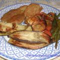 Verduras y seitán a la plancha