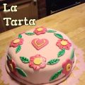 TARTA CON FONDANT DE NUBES