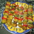 Brochetas de pavo al horno