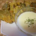 Setas empanadas con Salsa Al-lioli