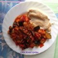 PECHUGA DE PAVO CON PISTO