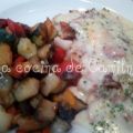 Solomillos de atún, gratinado con bacon y queso