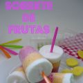 Sorbete de frutas tricolor (fresa, melocotón y[...]