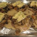 Chuletas de cerdo en salsa cremoso de hongos