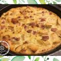 GRATINADO DE MANZANA, PERA, JAMÓN Y QUESO AZUL