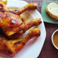 POLLO ASADO CON SALSA BARBACOA