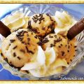 Helado de chocolate blanco caramelizado